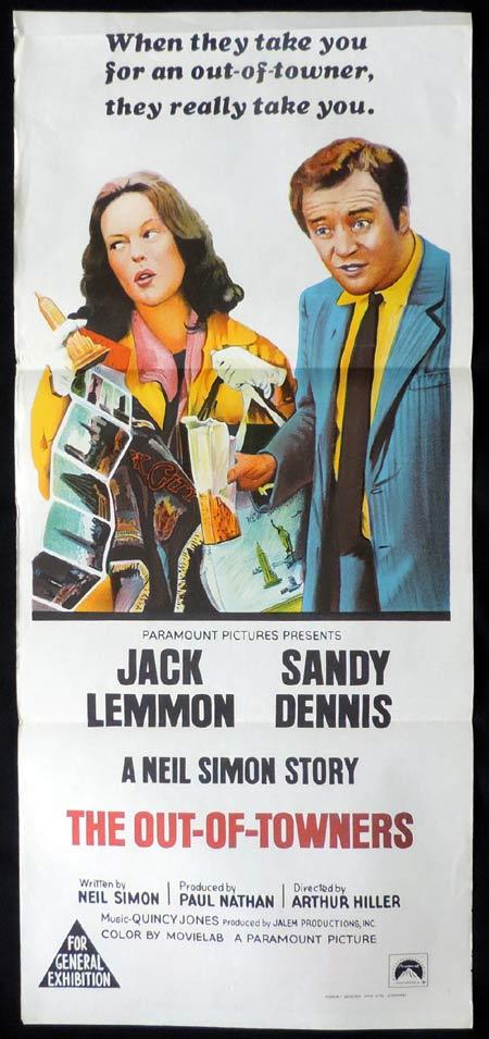 THE OUT OF TOWNERS Original Daybill Movie Poster Jack Lemmon