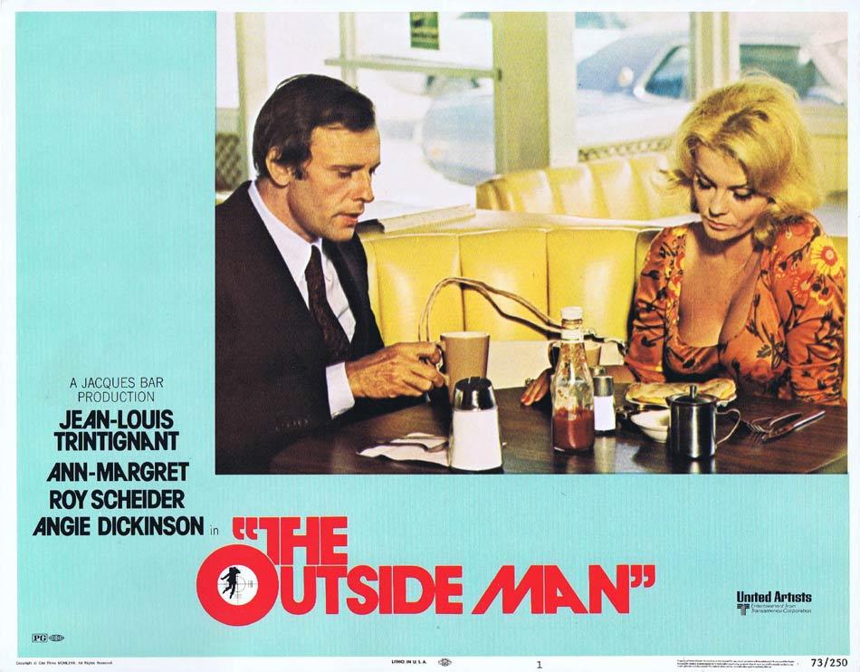 The Outside Man Lobby Card 1 Jean Louis Trintignant Ann Margret Roy Scheider Moviemem Original