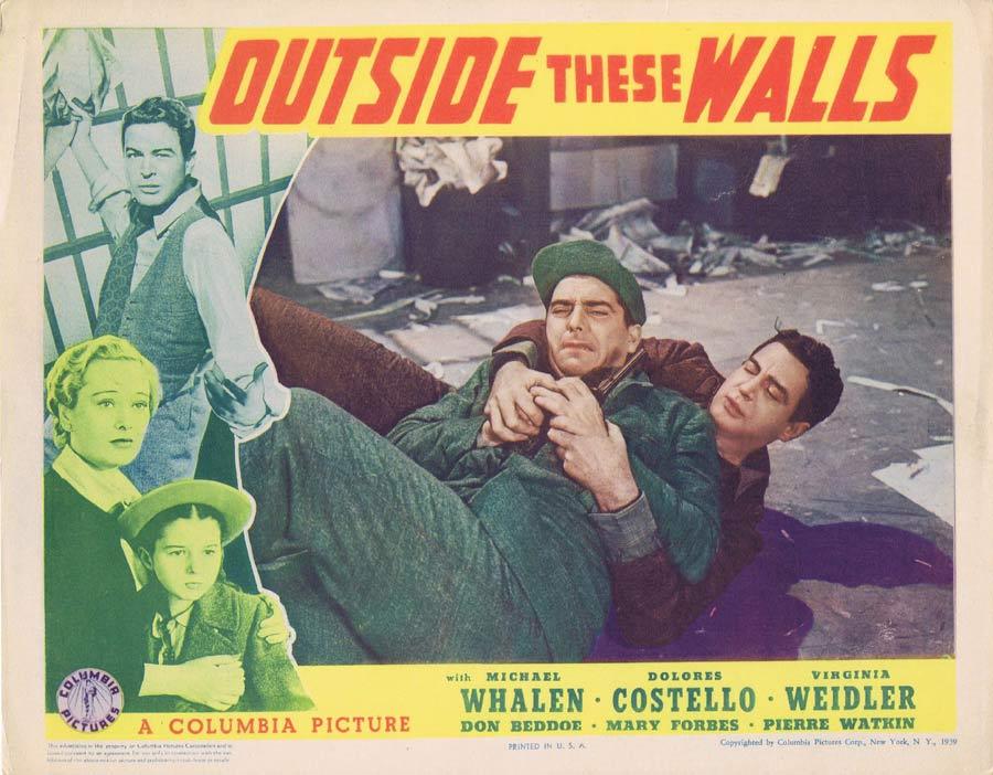 OUTSIDE THESE WALLS Lobby Card Michael Whalen Dolores Costello,