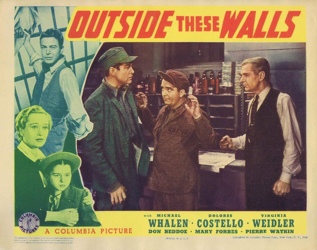 OUTSIDE THESE WALLS Original Lobby Card 4 Michael Whalen Dolores Costello Virginia Weidler