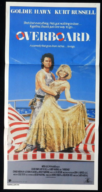 OVERBOARD Australian Daybill Movie poster Goldie Hawn Kurt Russell