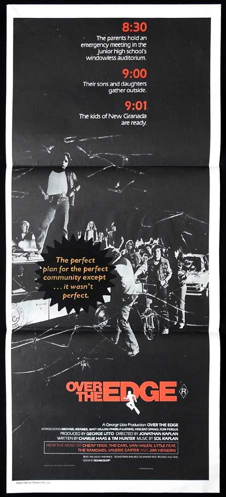OVER THE EDGE Original Daybill Movie poster Cheap Trick Van Halen Jimi Hendrix