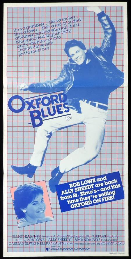 OXFORD BLUES Original Daybill Movie Poster Rob Lowe Ally Sheedy