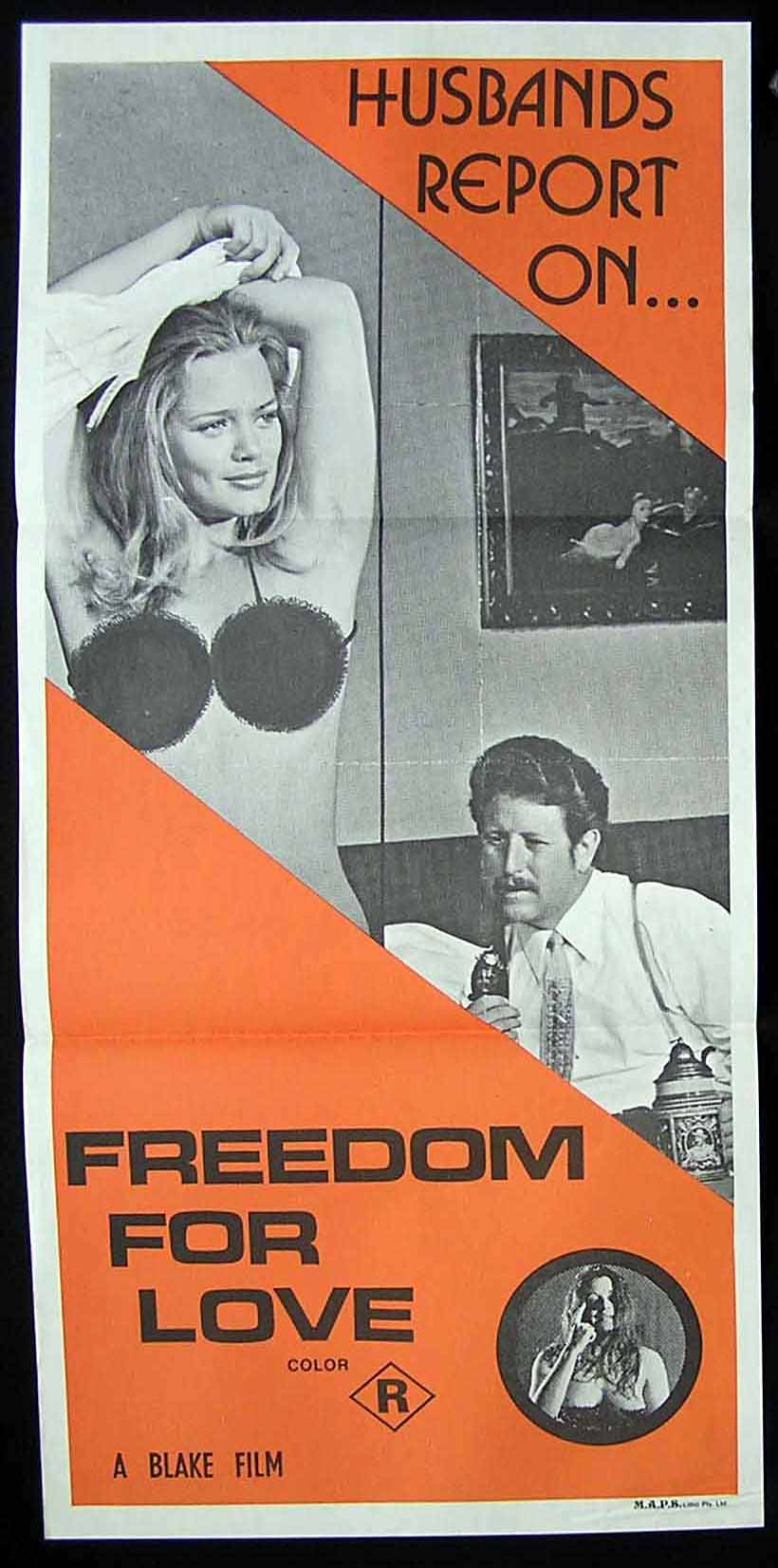 FREEDOM FOR LOVE ’70s Sexploitation Movie Poster