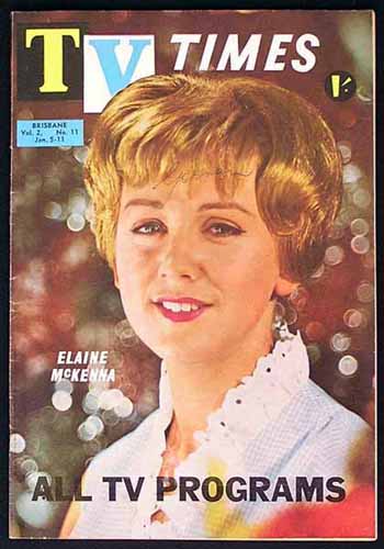 TV TIMES MAGAZINE Elaine McKenna Jan. 5 1961 Brisbane