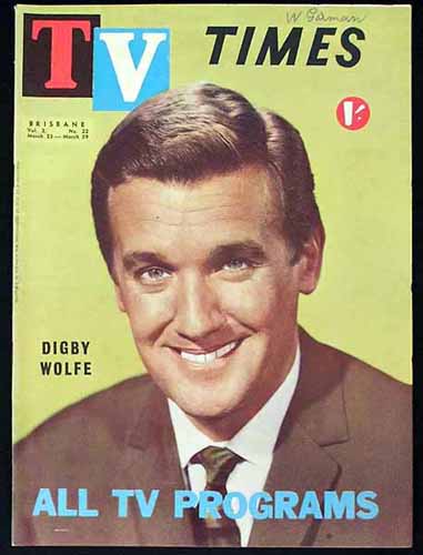 TV TIMES MAGAZINE Digby Wolfe March 23 1961 Brisbane