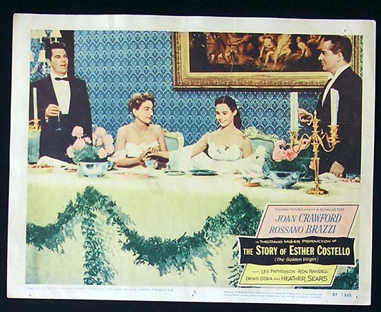 STORY OF ESTHER COSTELLO ’57 Joan Crawford Rossano Brazzi Lobby Card #8