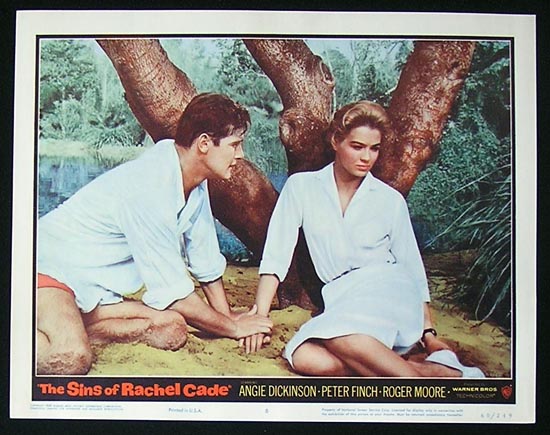SINS OF RACHEL CADE ’60 Angie Dickinson-Roger Moore Lobby Card #6