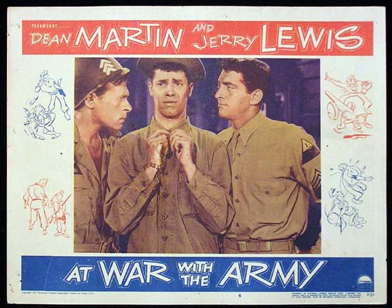 AT WAR WITH THE ARMY 1950 Jerry Lewis Dean Martin ORIGINAL US Lobby card #6
