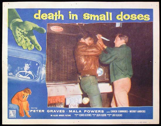 DEATH IN SMALL DOSES ’57 Mala Powers DRUG Lobby card #5