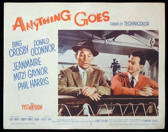 ANYTHING GOES ’56 Bing Crosby Donald O’Connor US Lobby Card 8