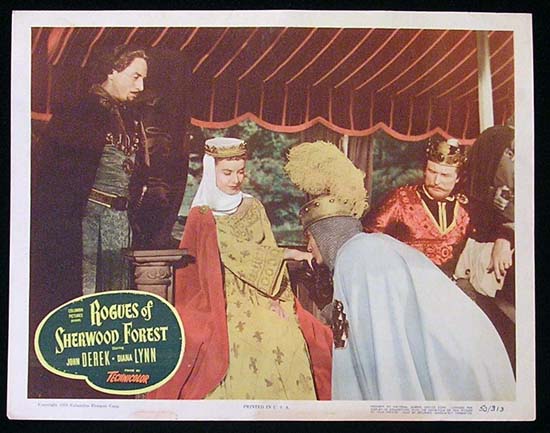 ROGUES OF SHERWOOD FOREST 1950 John Derek as Robin Hood Lobby card 7