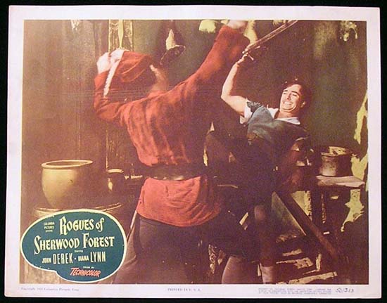 ROGUES OF SHERWOOD FOREST 1950 John Derek as Robin Hood Lobby card 8