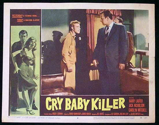 CRY BABY KILLER 1958 Bad Girl ROGER CORMAN Lobby Card 8