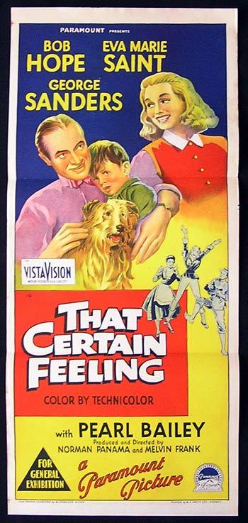 THAT CERTAIN FEELING Movie Poster 1956 Bob Hope Richardson Studio RARE daybill