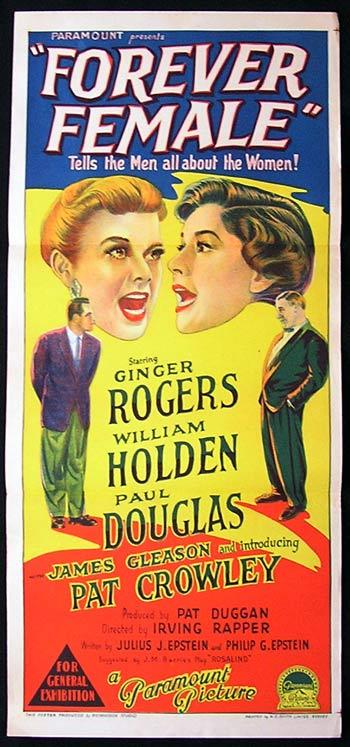 FOREVER FEMALE Daybill Movie Poster 1954 Ginger Rogers Richardson Studio