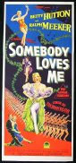 SOMEBODY LOVES ME Movie Poster 1952 Betty Hutton Richardson Studio RARE daybill