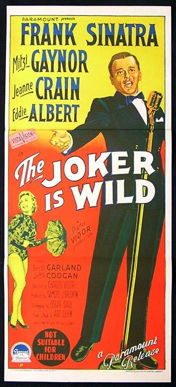 JOKER IS WILD Movie Poster 1957 Frank Sinatra Richardson Studio RARE daybill