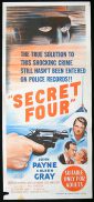 SECRET FOUR Daybill Movie poster Kansas City Confidential John Payne