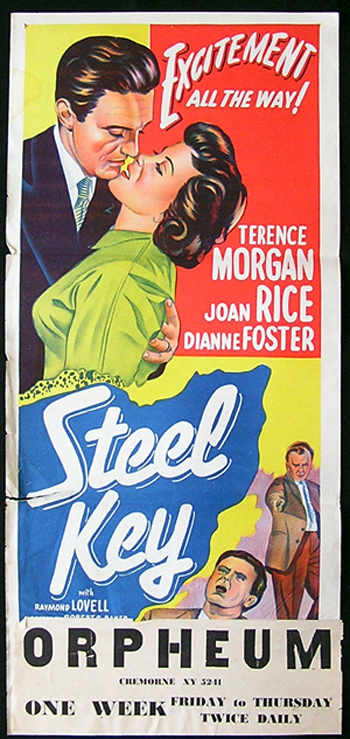 STEEL KEY Movie poster Terence Morgan Rare Daybill