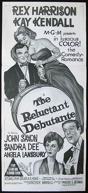 RELUCTANT DEBUTANT Movie Poster 1958 Rex Harrison Kay Kendall ORIGINAL Australian Daybill