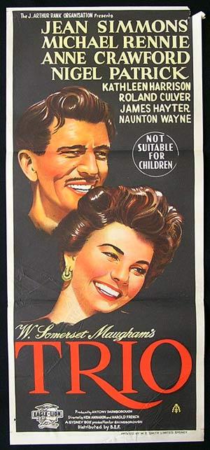 TRIO Movie Poster 1950 Jean Simmons ORIGINAL EALING Australian Daybill
