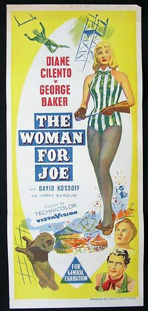 THE WOMAN FOR JOE Daybill Movie Poster 1955 Diane Cilento Circus ORIGINAL