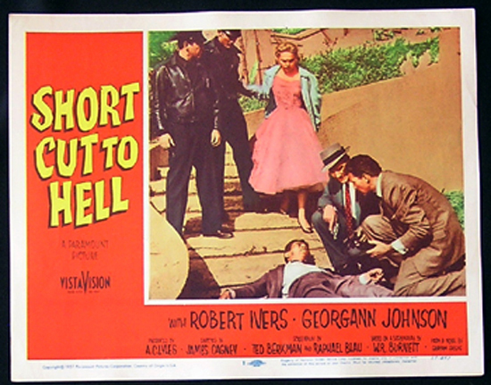 SHORT CUT TO HELL Lobby Card 1 1957 Robert Ivers Film Noir