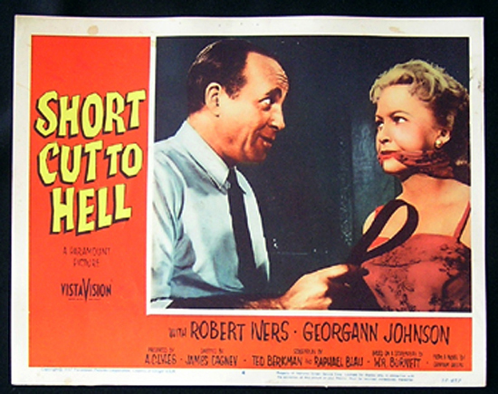 SHORT CUT TO HELL Lobby Card 4 1957 Robert Ivers Film Noir