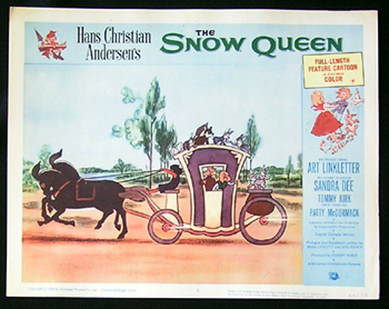 HANS CHRISTIAN ANDERSEN’S THE SNOW QUEEN 1960 Lobby Card 3 1971 Animated Film