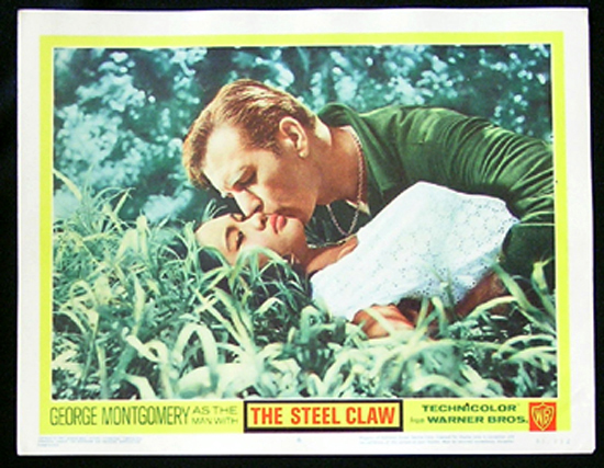 STEEL CLAW Lobby card 6 George Montgomery Phillippines WWII Film