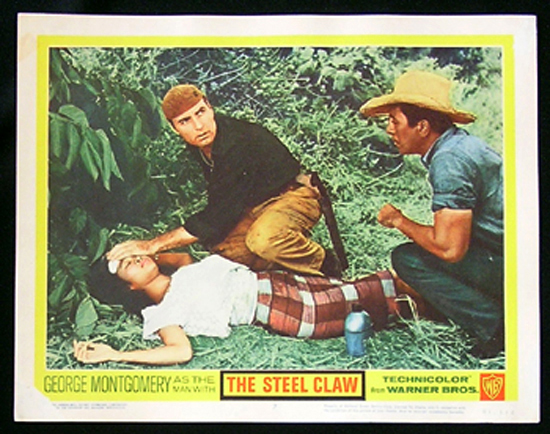 STEEL CLAW Lobby card 7 George Montgomery Phillippines WWII Film