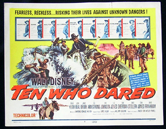 TEN WHO DARED Title Lobby card James Drury Brian Keith
