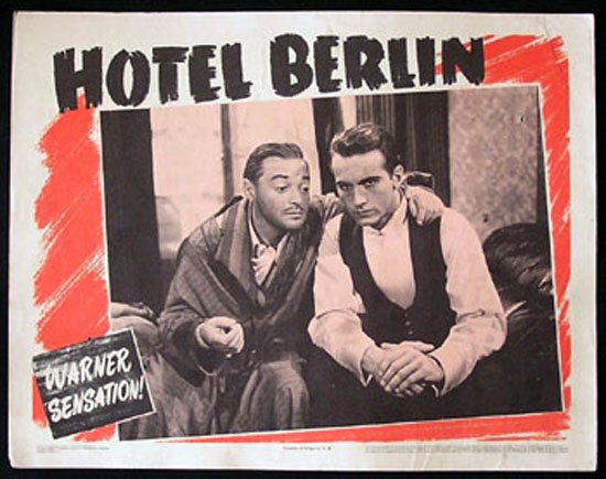 HOTEL BERLIN Lobby Card 1945 Rare Peter Lorre Scene