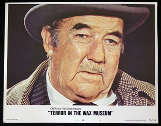 TERROR IN THE WAX MUSEUM Lobby Card #1 1973 Broderick Crawford