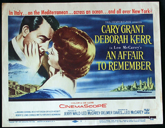 AN AFFAIR TO REMEMBER Title Lobby card 1957 Cary Grant Deborah Kerr