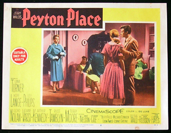 PEYTON PLACE Lobby card 2 1957 Lana Turner Hope Lange