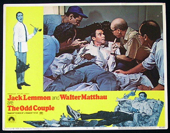 ODD COUPLE Lobby Card 6 1968 Jack Lemmon Walter Matthau