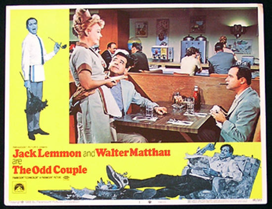 ODD COUPLE Lobby Card 3 1968 Jack Lemmon Walter Matthau