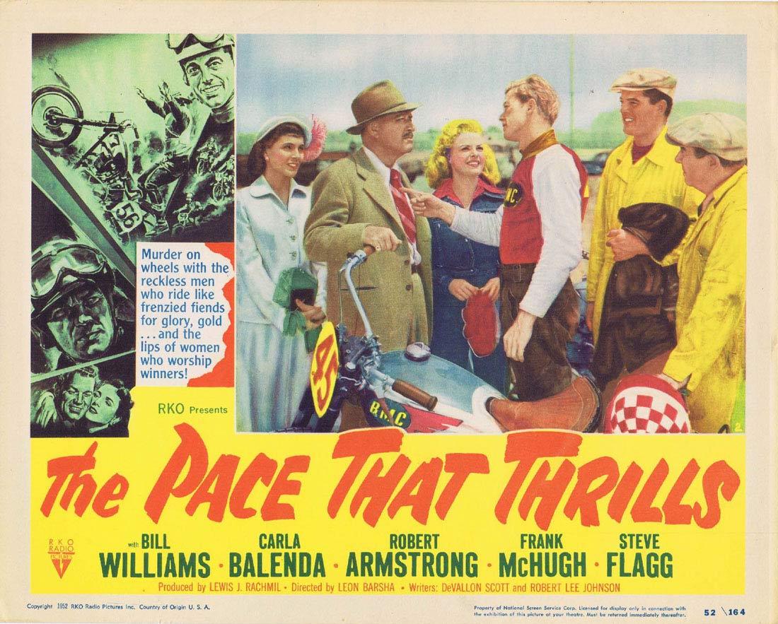 THE PACE THAT THRILLS Lobby Card 2 Bill WIlliams RKO Motorcyle Biker