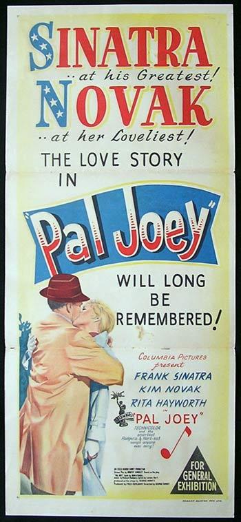 PAL JOEY Movie Poster 1957 Frank Sinatra RARE daybill