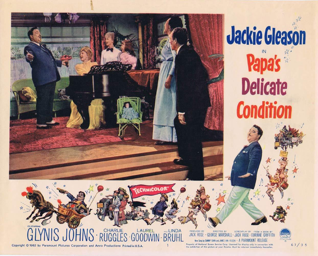 PAPAS DELICATE CONDITION Lobby Card 1 Jackie Gleason Glynis Johns