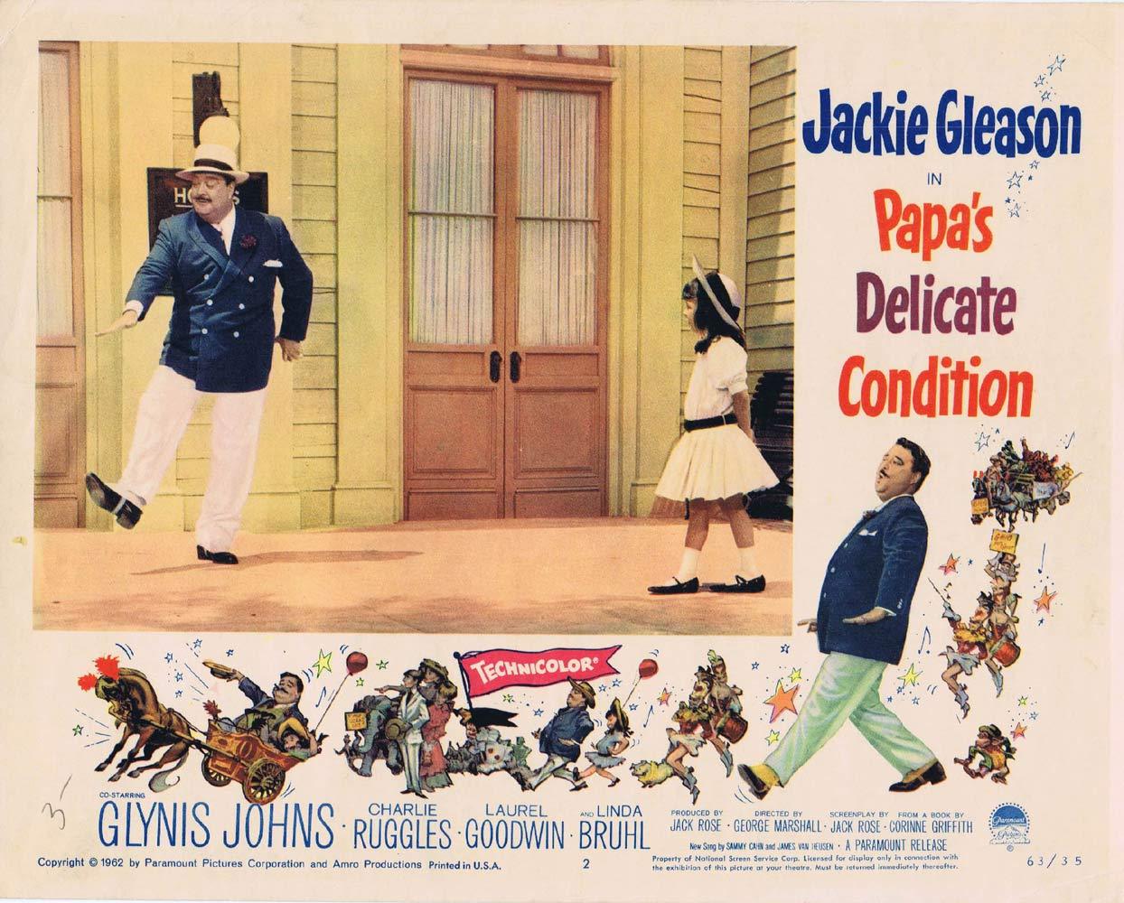 PAPAS DELICATE CONDITION Lobby Card 2 Jackie Gleason Glynis Johns