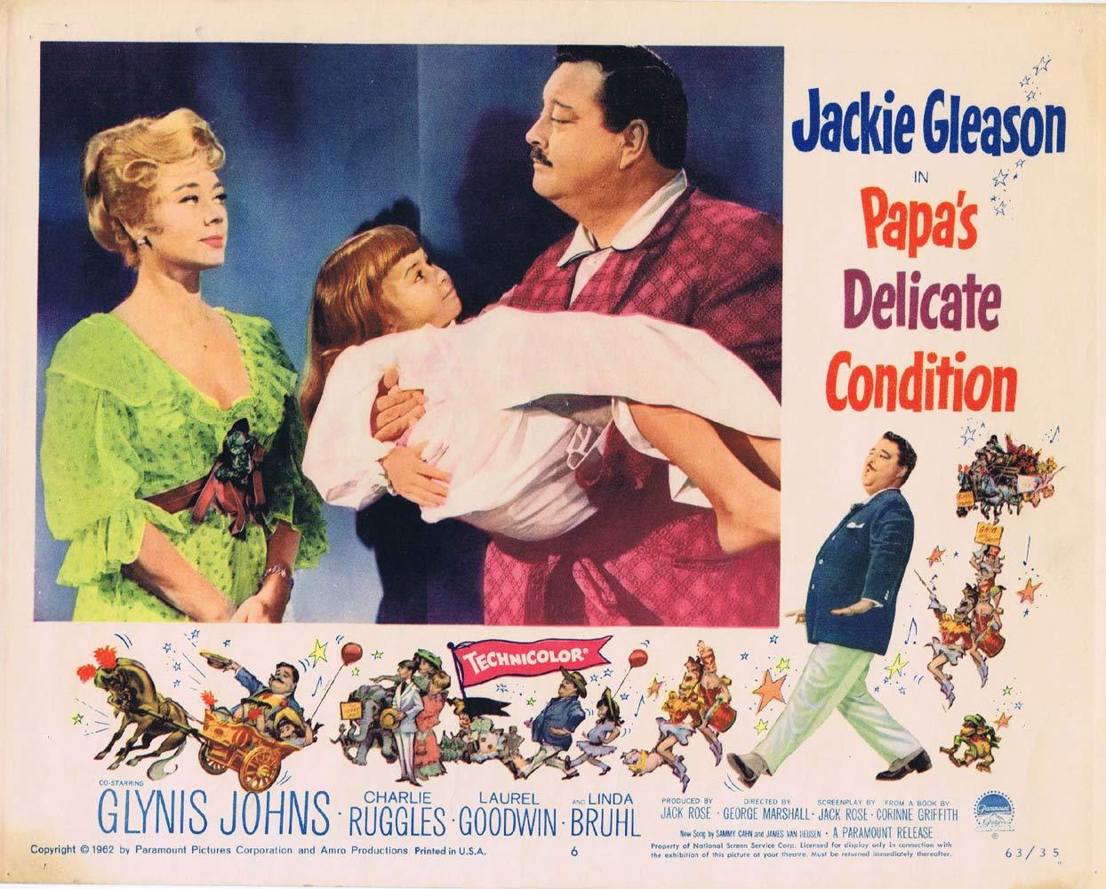 PAPAS DELICATE CONDITION Lobby Card 6 Jackie Gleason Glynis Johns
