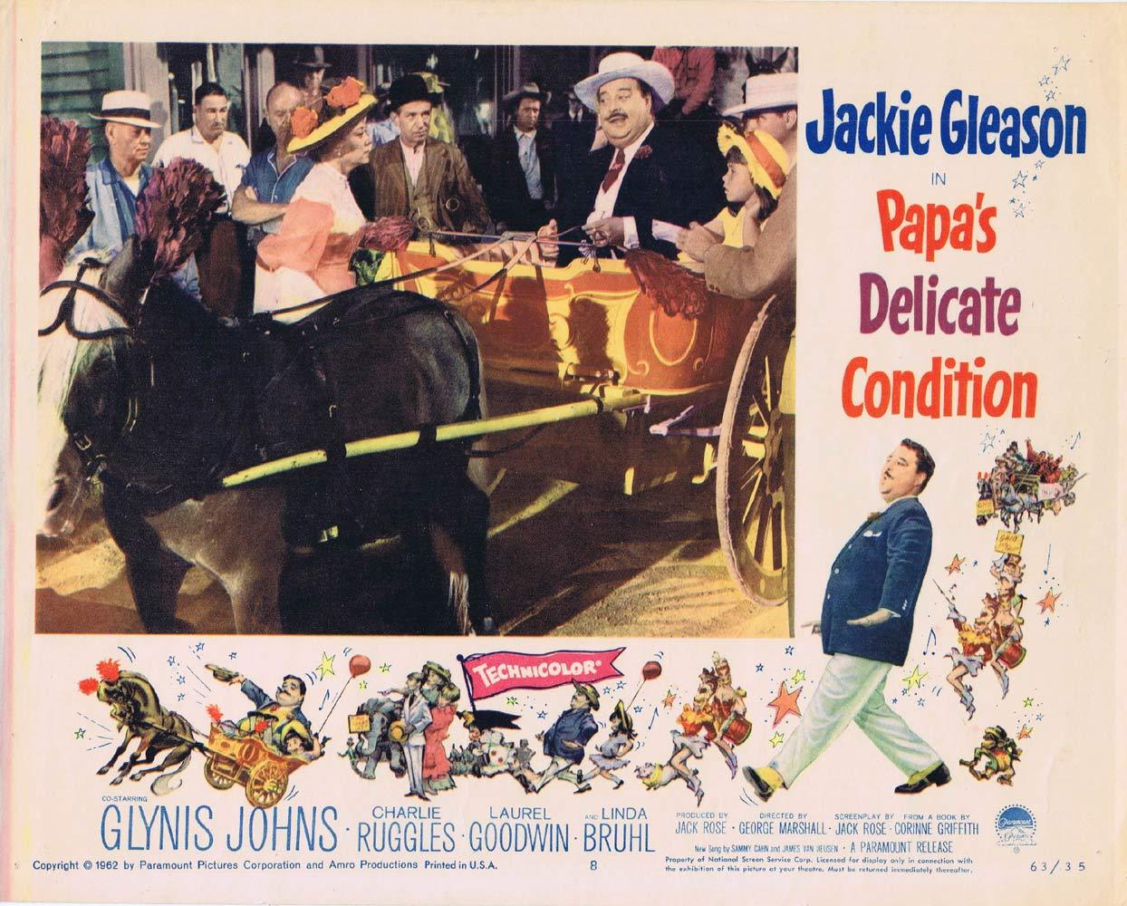 PAPAS DELICATE CONDITION Lobby Card 8 Jackie Gleason Glynis Johns