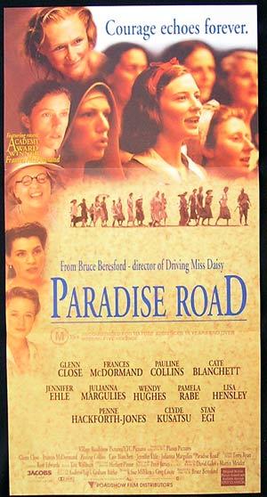 PARADISE ROAD 1997 Bruce Beresford Rare Australian Daybill Movie poster