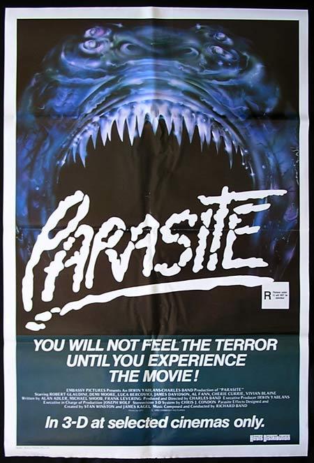 PARASITE Original One sheet Movie poster Robert Glaudini Demi Moore Horror