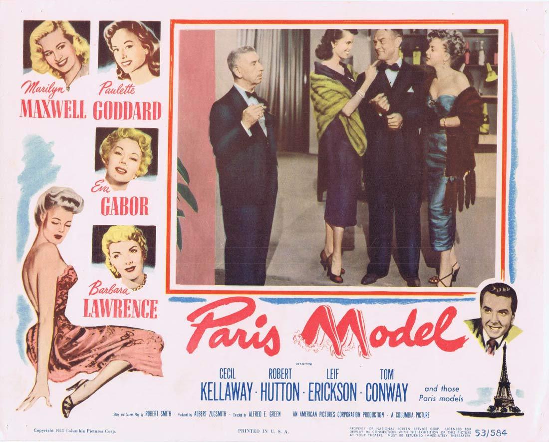 PARIS MODEL Original Lobby card 4 Marilyn Maxwell Paulette Goddard
