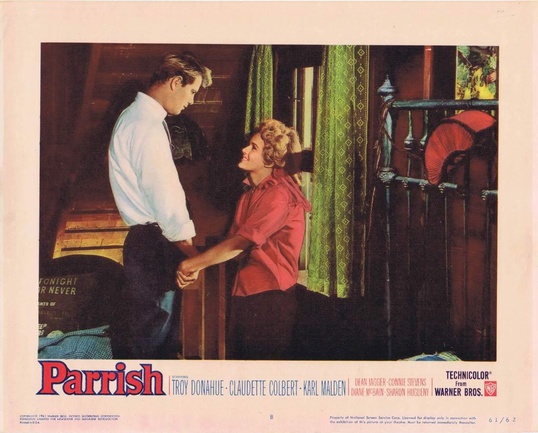 PARRISH Lobby Card 8 Troy Donahue Claudette Colbert Karl Malden