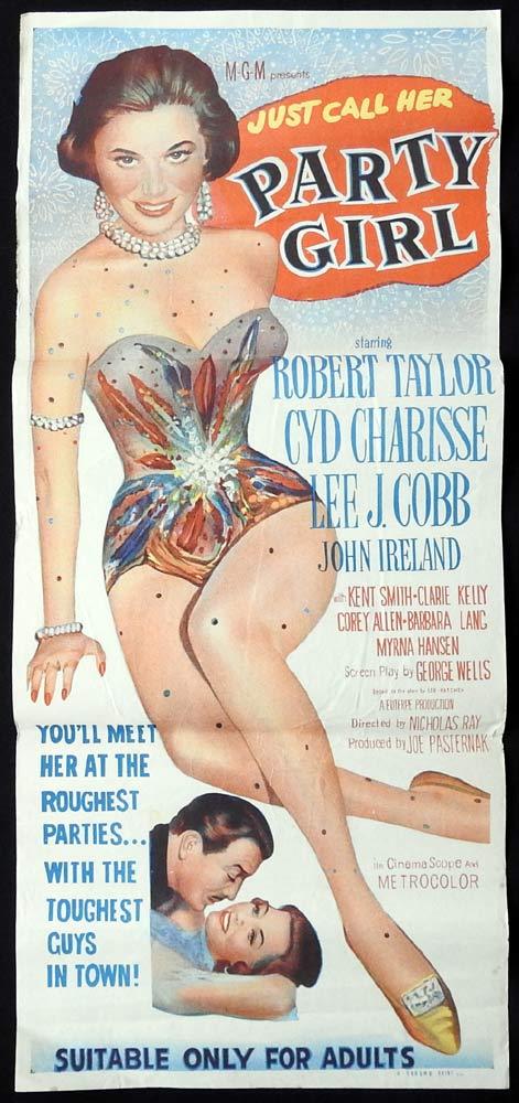 PARTY GIRL Original Daybill Movie poster Robert Taylor Cyd Charisse